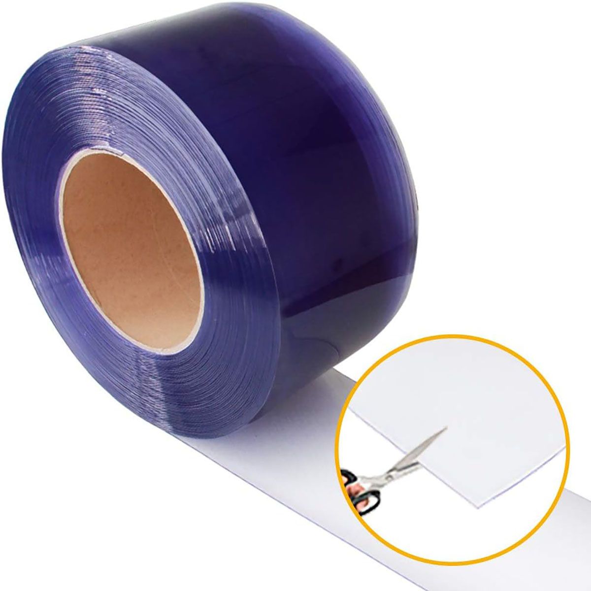 Cortina Lama Pvc Industrial Transparente Plasticas Rollo 164 pies x 8 pulgadas x 0.08 pulgadas, marca GENERICO - Foto 2