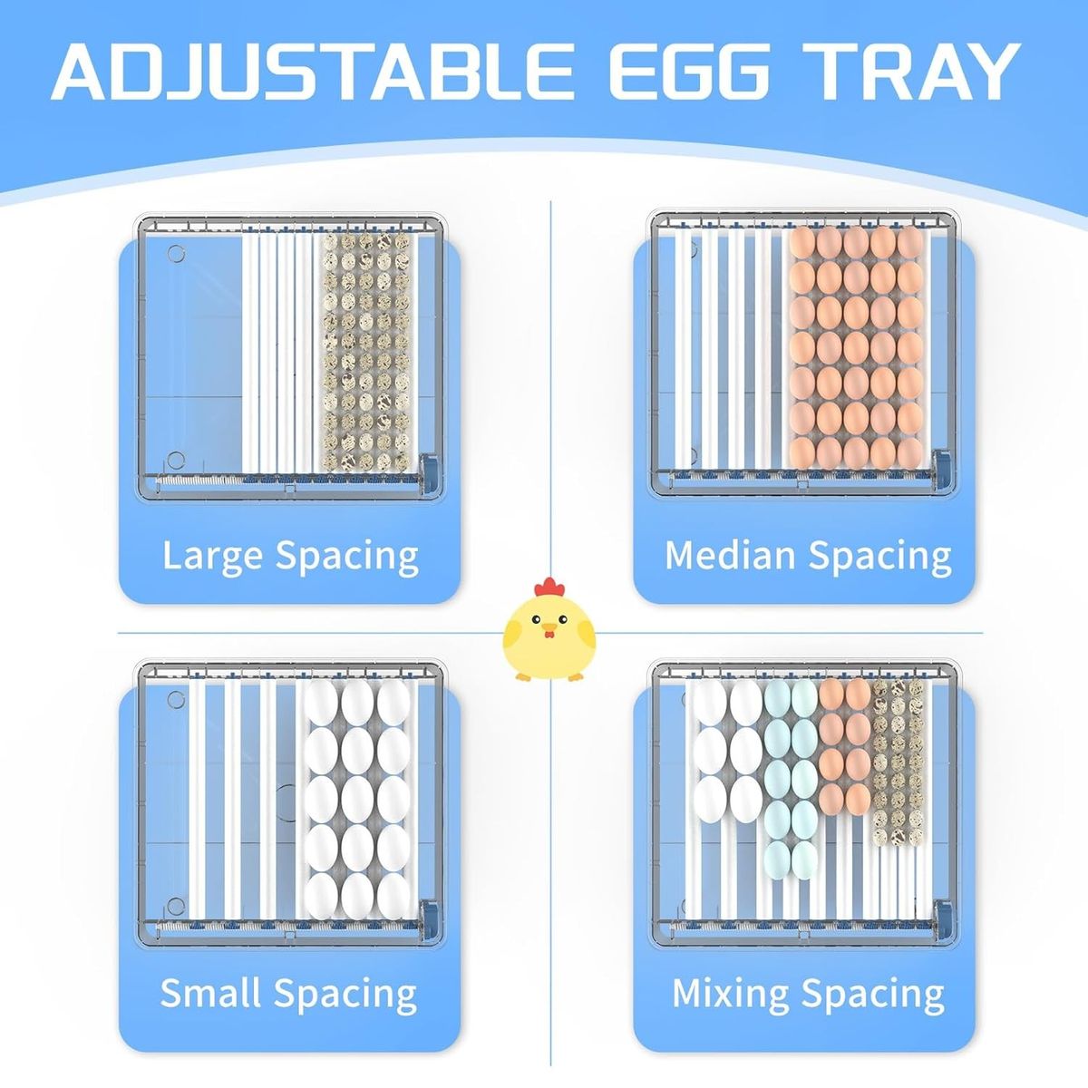 MUNDO MAGIA - Incubadora De Huevos Digital Automática 64 Huevos 220v/12v.