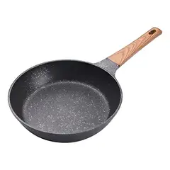 GENERICO - Sartén Antiadherente De Mármol De 26cm Mango Estilo Madera