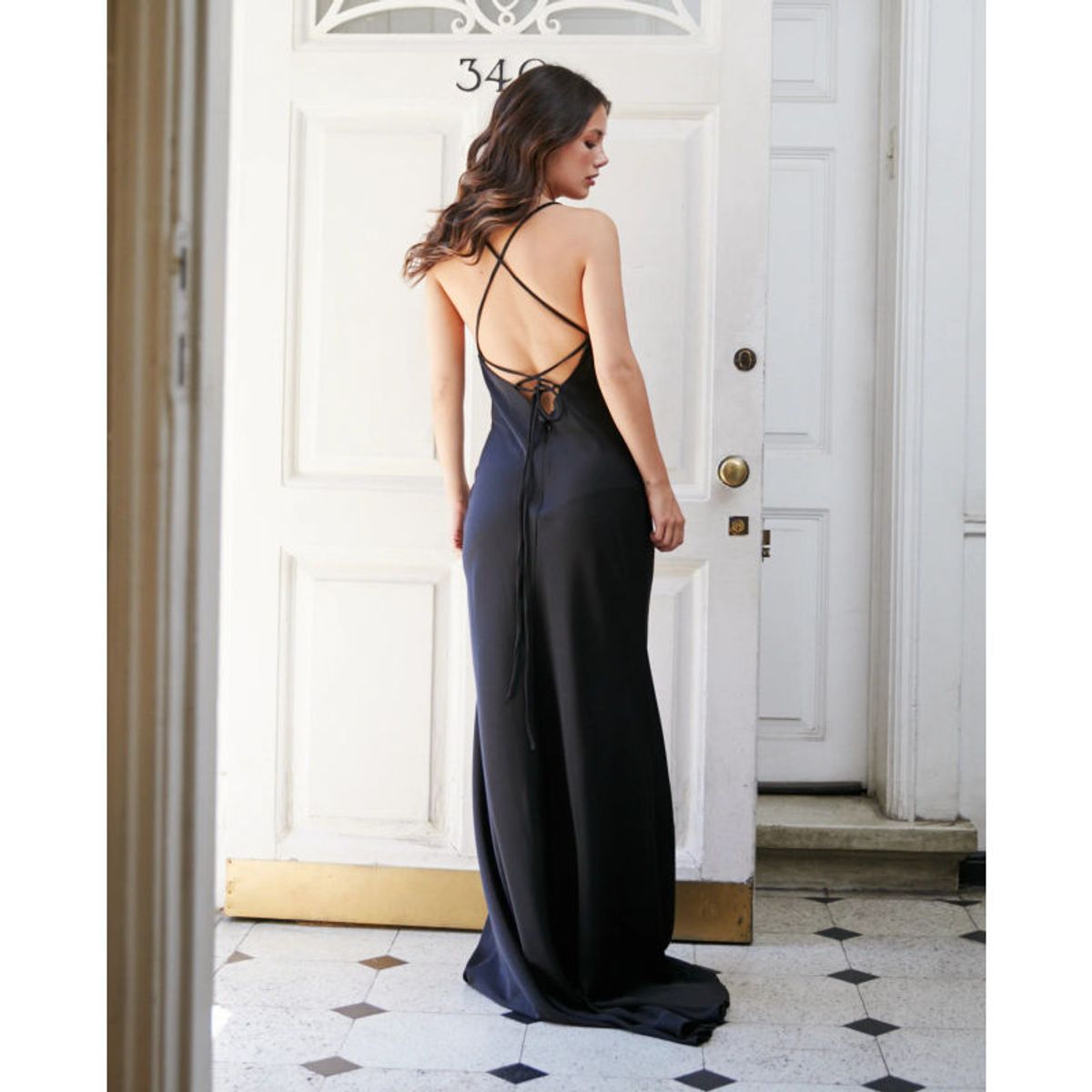 MI PLACARD - Vestido Largo de Fiesta Alina Negro