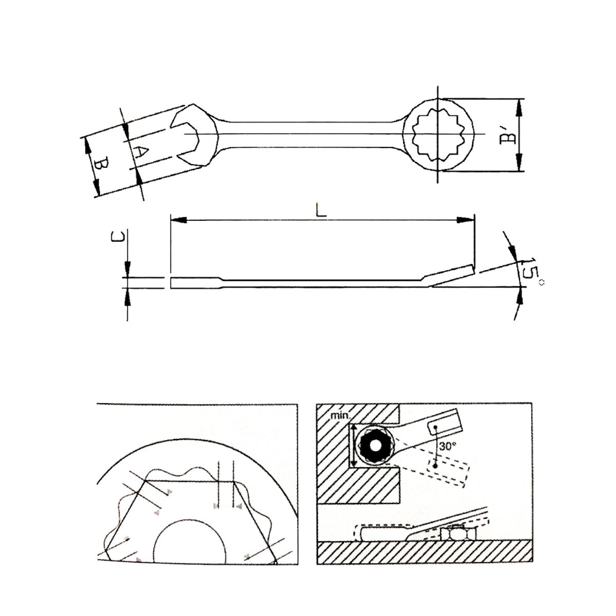 JONNESWAY - Llave punta corona 80mm w26180