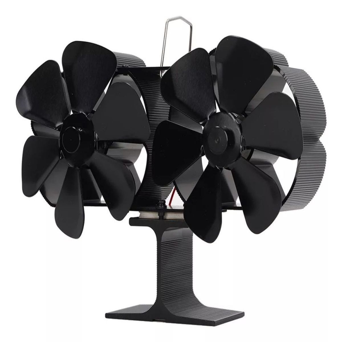 MUNDO MAGIA - Ventilador Estufa A Leña 6 Aspas Chimenea Sin Electricidad