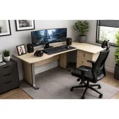 GENERICO - Escritorio Ejecutivo en L Blanco Arce 135 cm