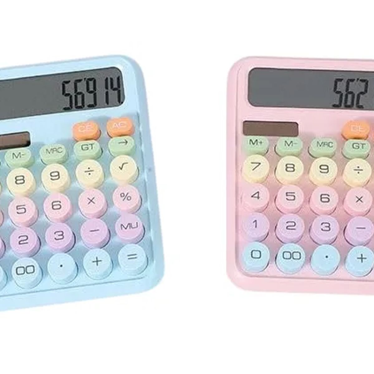 GENERICO - Calculadora 12 Dígitos Teclas Grandes De Colores Ct-818