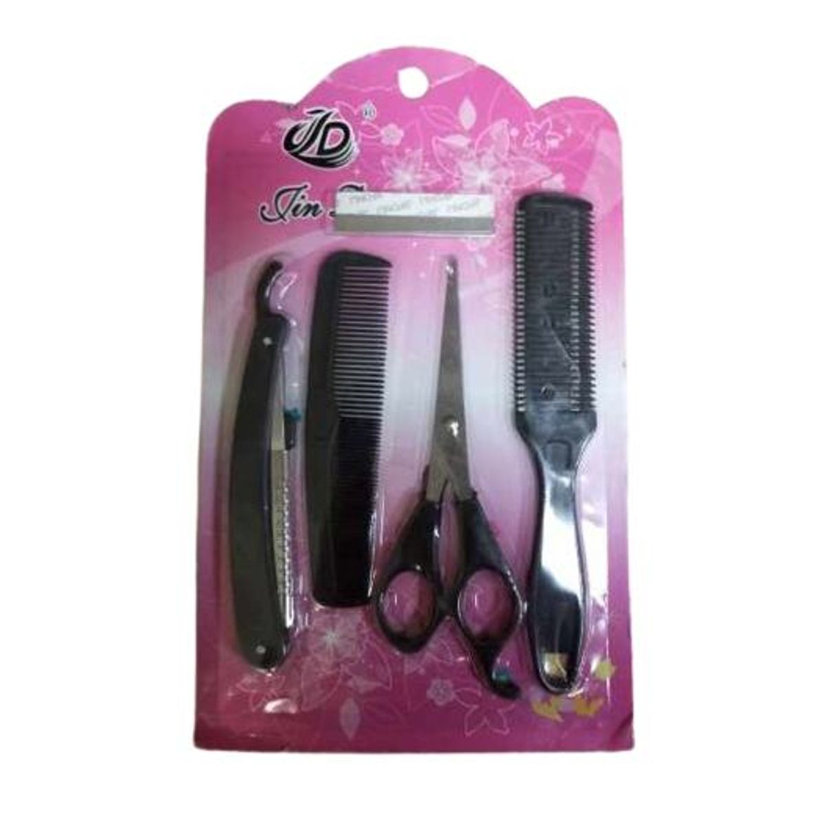 GENERICO - Set peluquería 5 piezas peine con navajas, tijera...