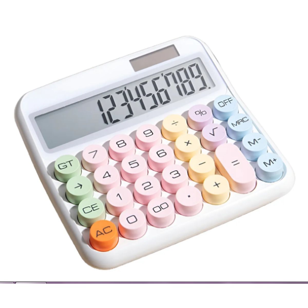 GENERICO - Calculadora 12 Dígitos Teclas Grandes De Colores