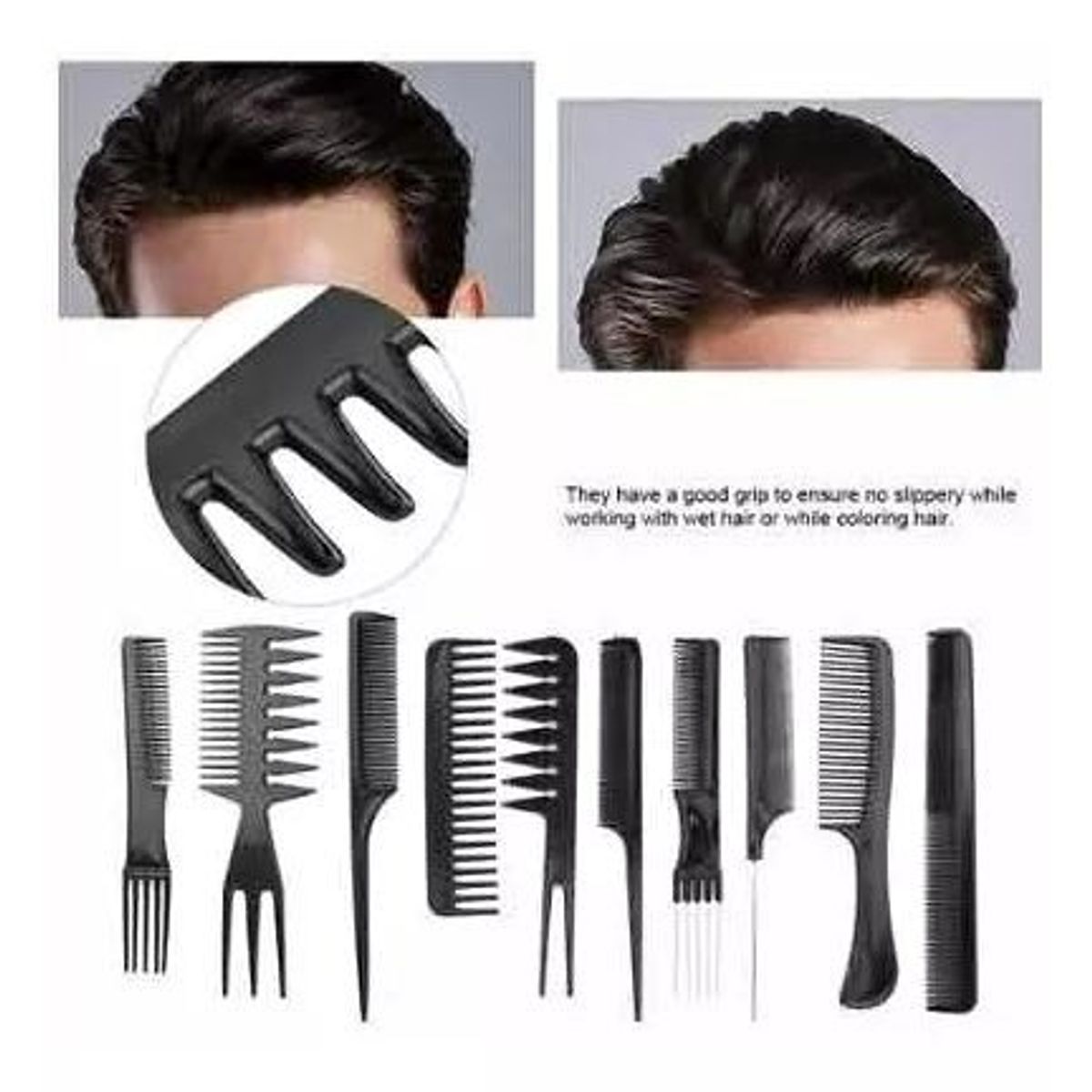 GENERICO - Set De 10 Peinetas Peines Profesional/peluquería