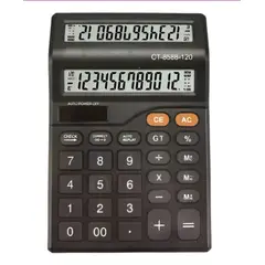 GENERICO - Calculadora 2 Pantallas 12 Dígitos Visor Solar Ct-8588-120