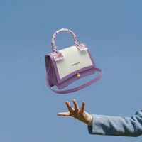 Cartera Mujer Bandolera Lila Pañuelo Elegante Original