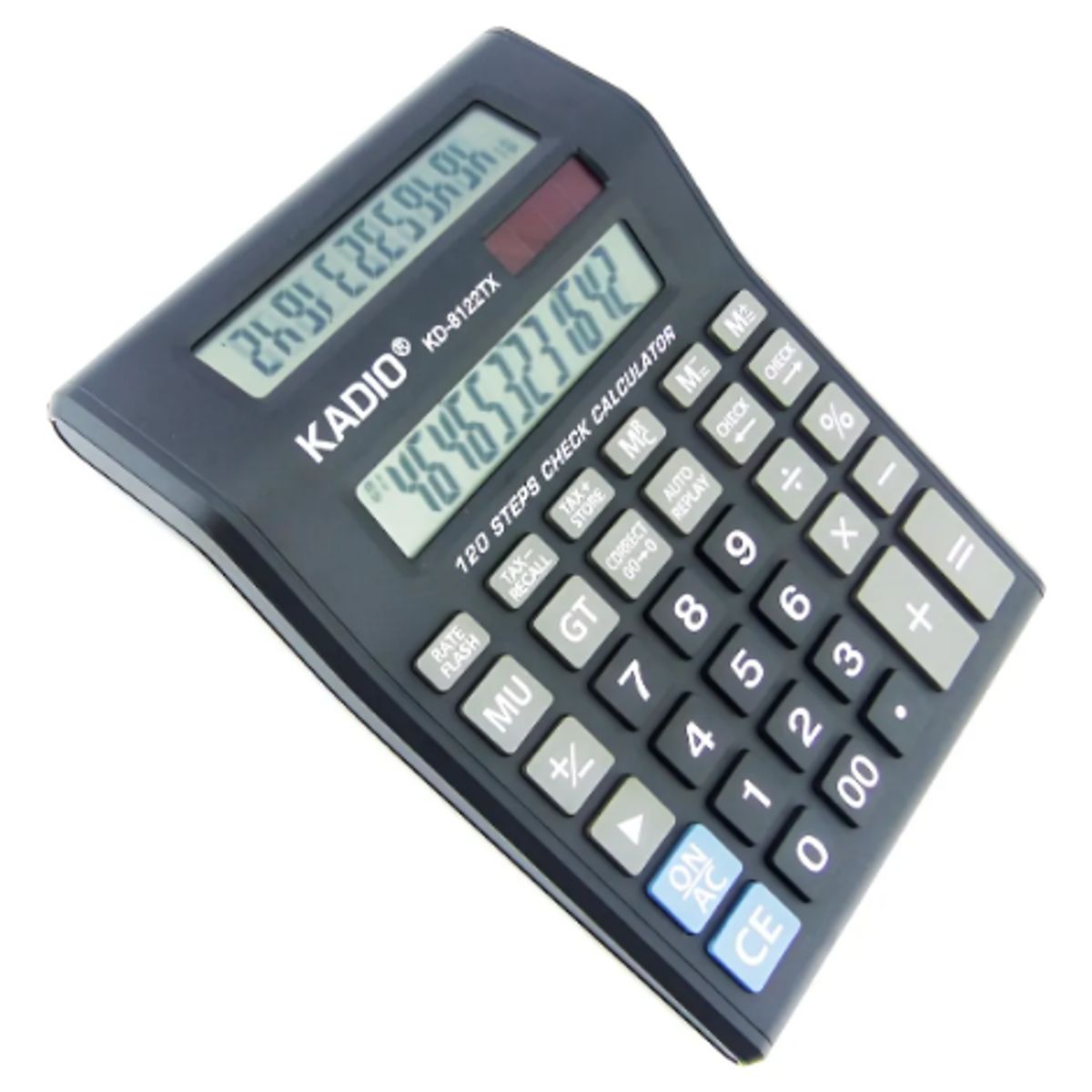 GENERICO - Calculadora Doble Visor De 12 Dígitos Portátil Kadio Kd-8122