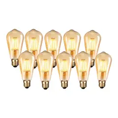 GENERICO - Pack X10 Ampolletas Filamento Led Edison 4w Retro Vintage Lu Luz Luz cálida