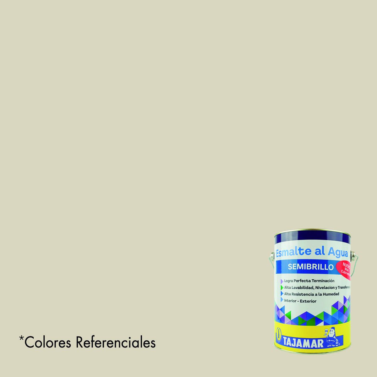 TAJAMAR - Esmalte Al Agua Semibrillo Blanco Invierno Tajamar Galón