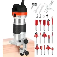 GENERICO - Kit Fresadora Tupi 635mm 600w Recortadora 30000rpm+15 Fresa