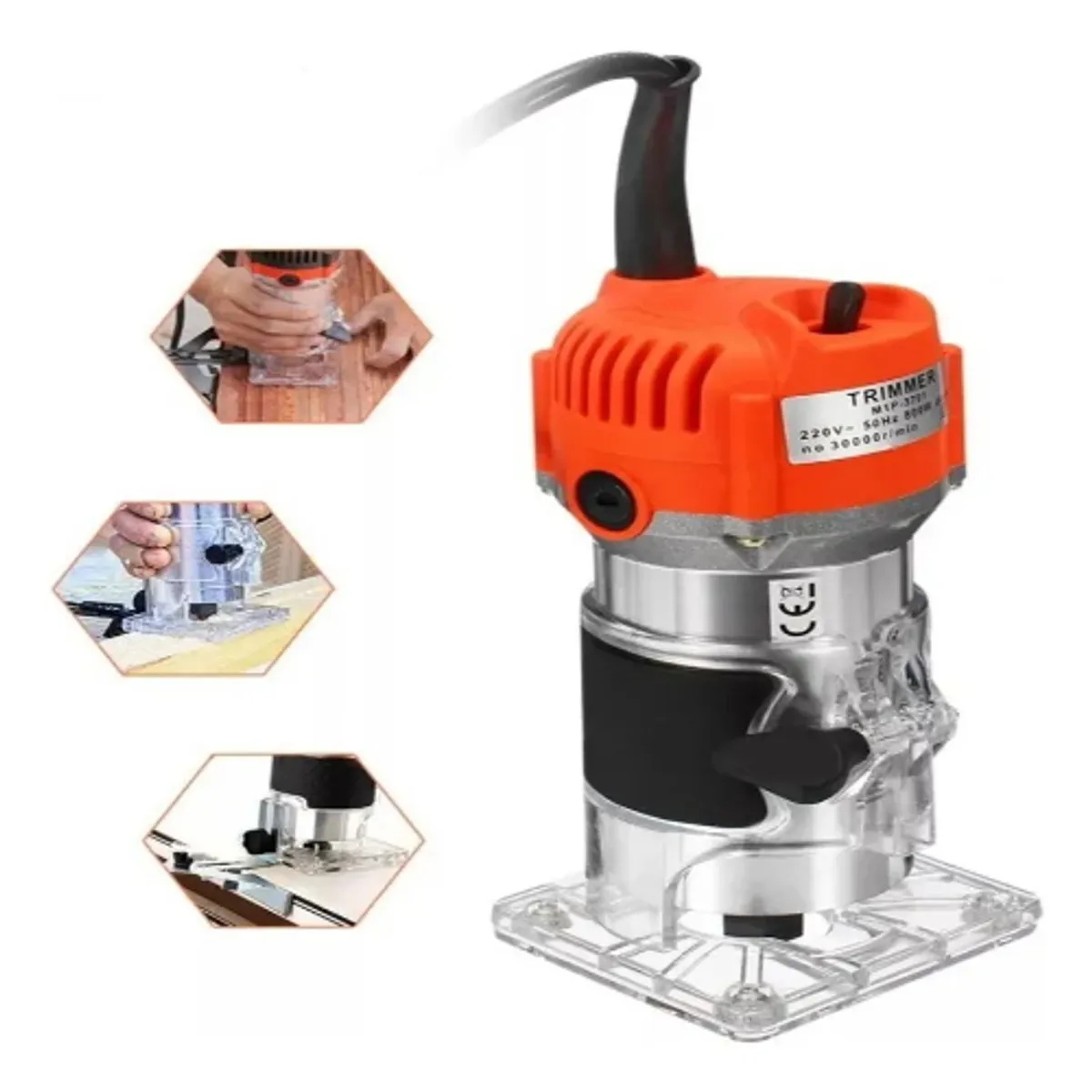 Kit Fresadora Tupi 635mm 600w Recortadora 30000rpm+15 Fresa, marca GENERICO - Foto 2