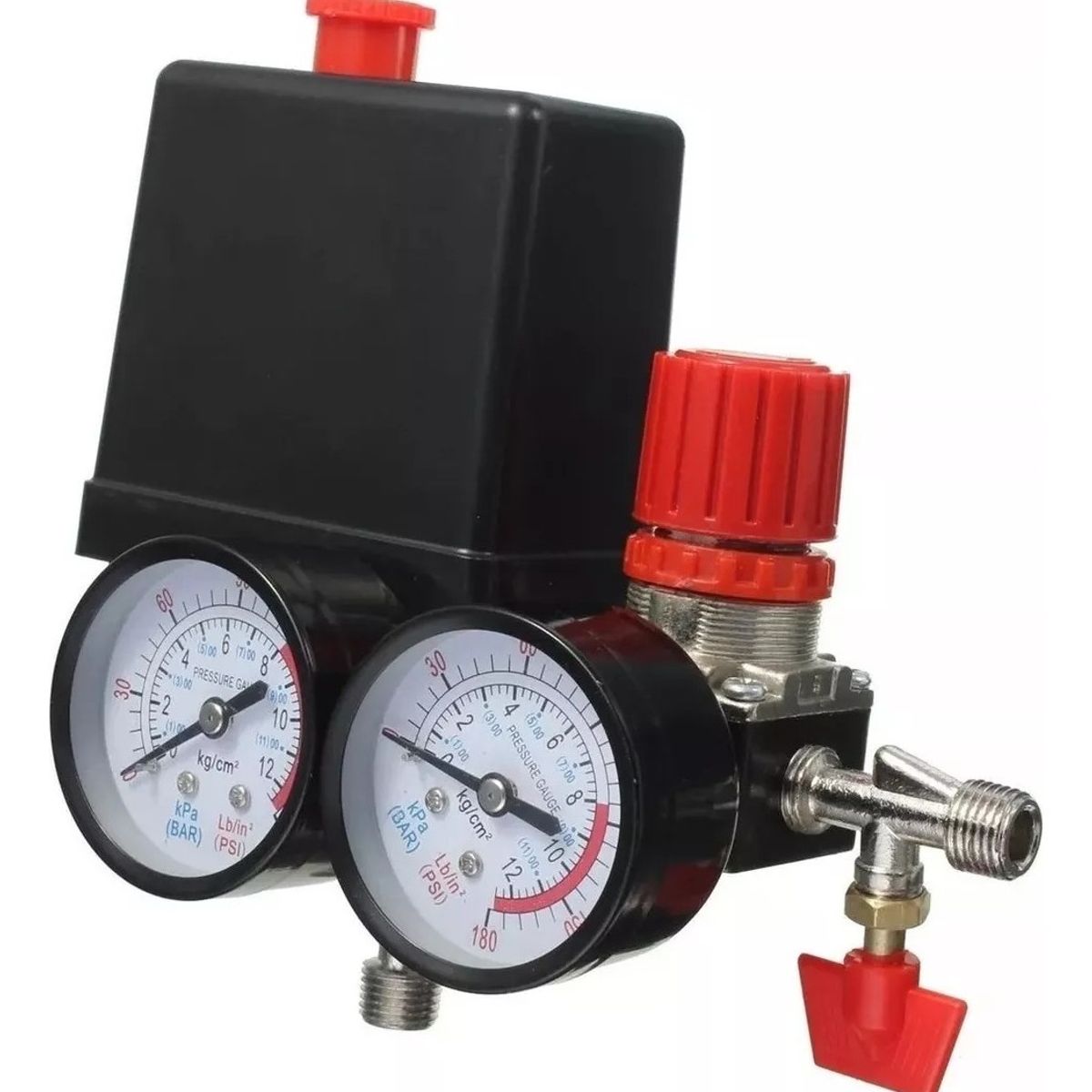 MUNDO MAGIA - Compresor Aire Válvula Presión 180psi Interruptor Regulador