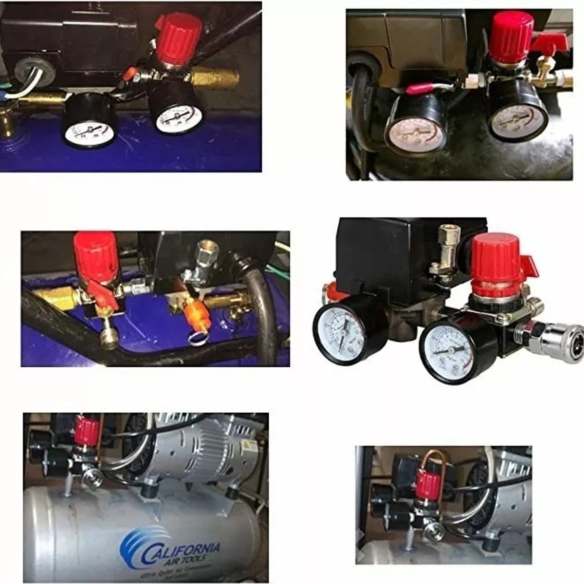 MUNDO MAGIA - Compresor Aire Válvula Presión 180psi Interruptor Regulador