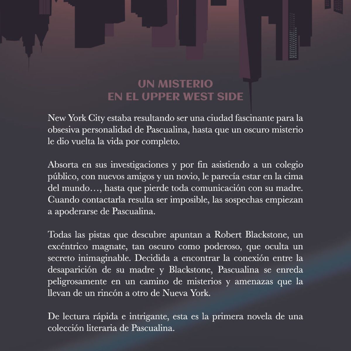 THE PINKFIRE - Libro Novela Pascualina: El Caso Blackstone