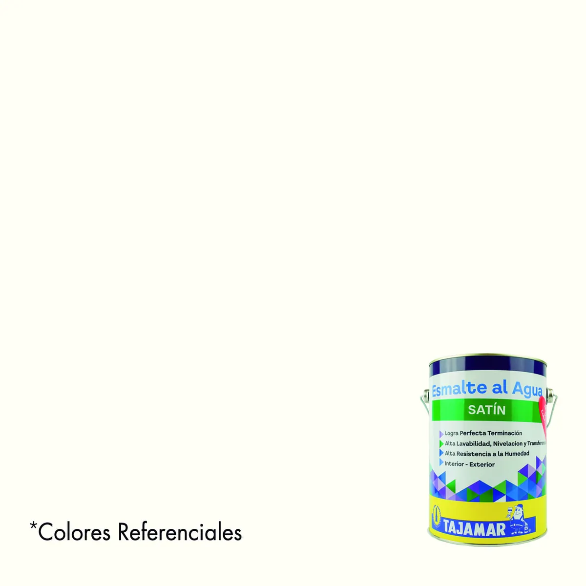 TAJAMAR - Esmalte Al Agua Satin Blanco Tajamar Tineta
