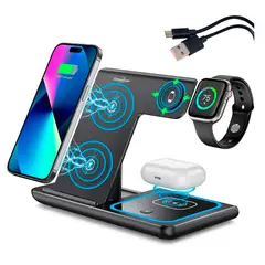 OFERTABKN - Cargador Inalámbrica 3 En 1 Base Carga Rápida