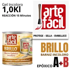 GENERICO - BARNIZ EPOXICO A+B INCOLORO - ARTEFACIL MANUALIDADES- 1kg