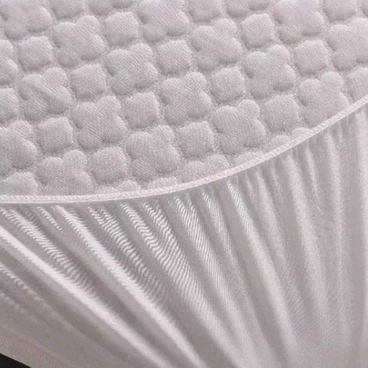 OKAY - Cubre Colchón Impermeable Superking 200x200+45cm Blanco Súper King