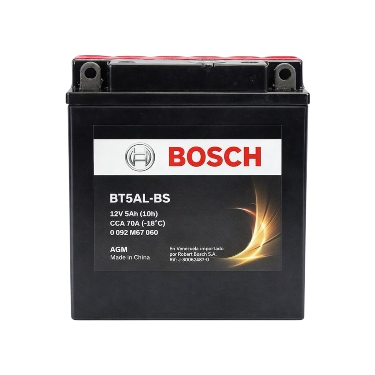BOSCH - Batería de Moto 5 AH BT5AL-BS 70Cca Positivo Derecho