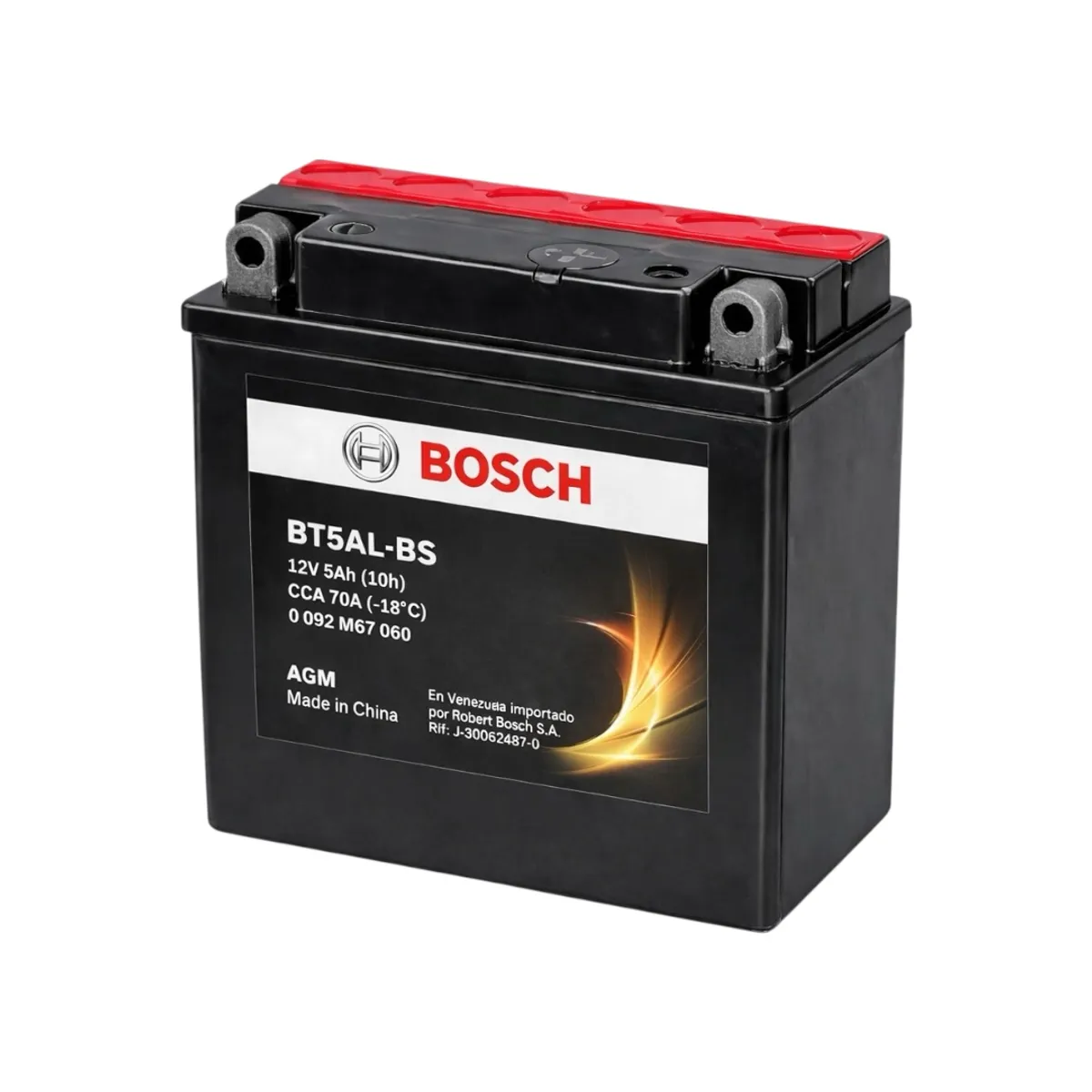 BOSCH - Batería de Moto 5 AH BT5AL-BS 70Cca Positivo Derecho