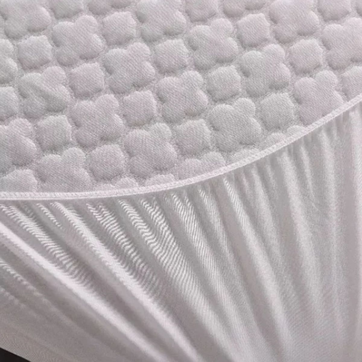 OKAY - Cubre Colchón Impermeable King 180x200+45 Blanco King
