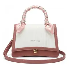 BOVINITA - Cartera Mujer Bandolera Rosa Pañuelo Correa Ajustable