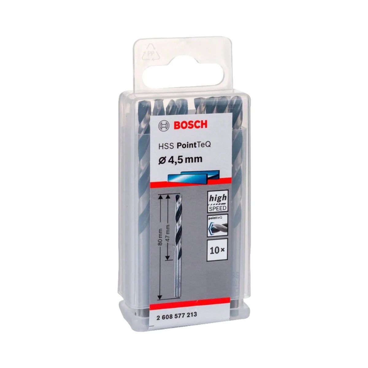 BOSCH - Pack X10 Broca Metal Hss Pointteq 45mm Bosch