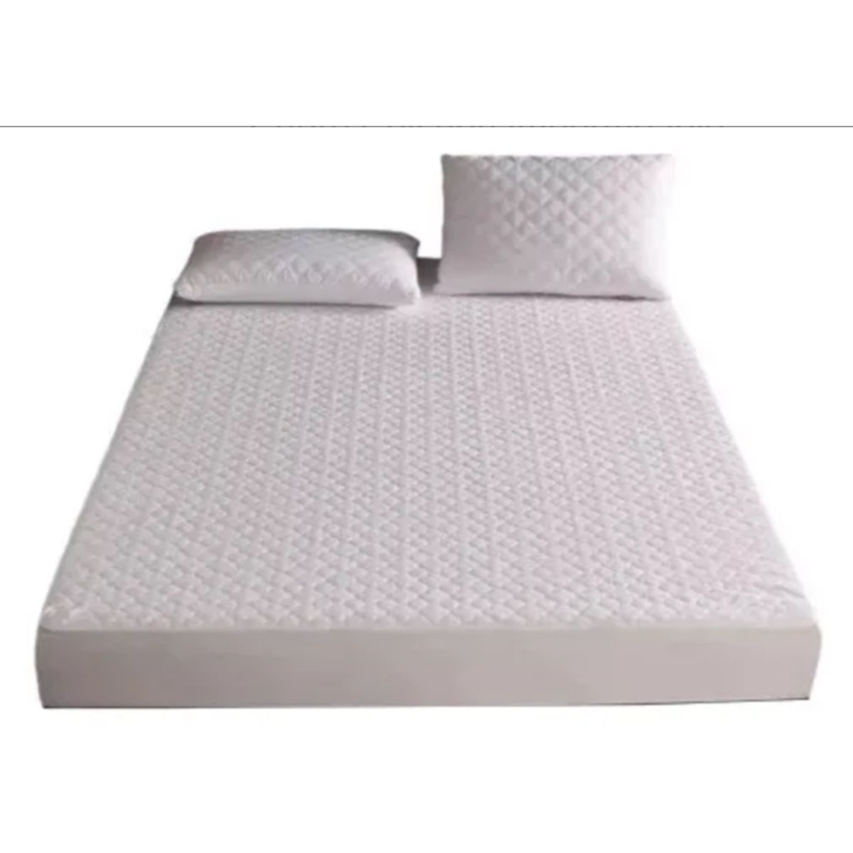 OKAY - Cubre Colchón Impermeable 2 Plazas 150x200+45 Blanco 2 Plazas