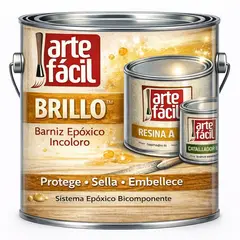 GENERICO - BARNIZ EPOXICO A+B INCOLORO - ARTEFACIL MANUALIDADES- KIT PREMUM GALÓN