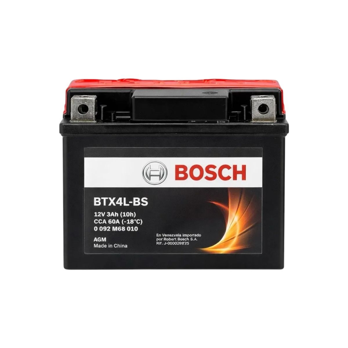 BOSCH - Batería de Moto BTX4L-BS 3Ah 60CCA Positivo Derecho
