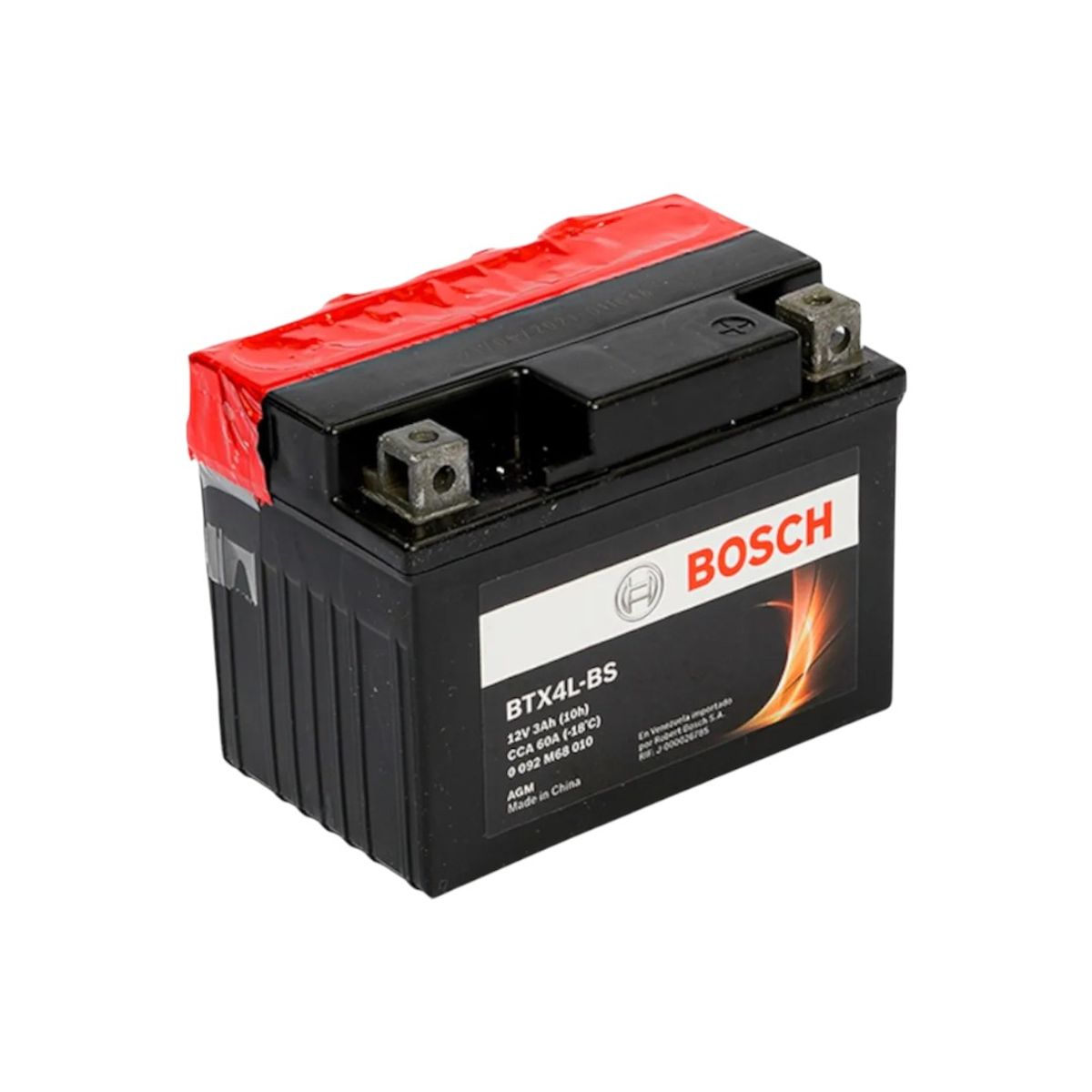 BOSCH - Batería de Moto BTX4L-BS 3Ah 60CCA Positivo Derecho