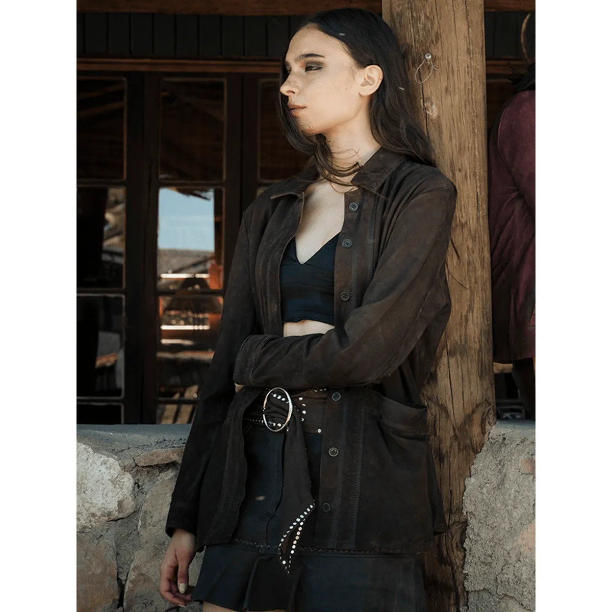 BOR - Chaqueta Gamuza Mañio Chocolate