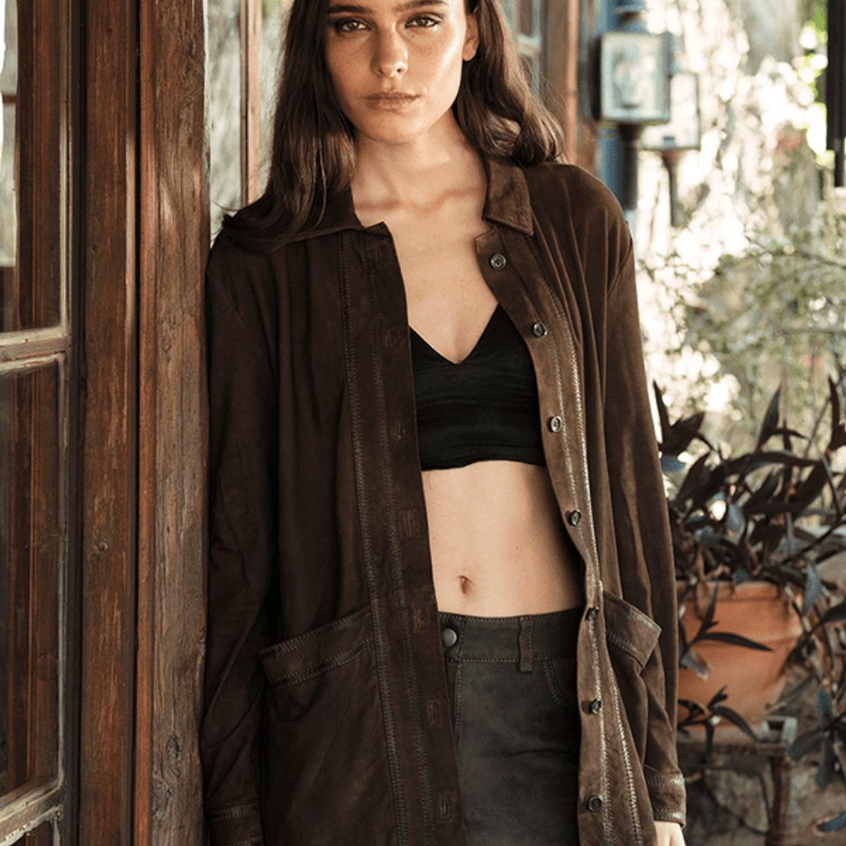 BOR - Chaqueta Gamuza Mañio Chocolate