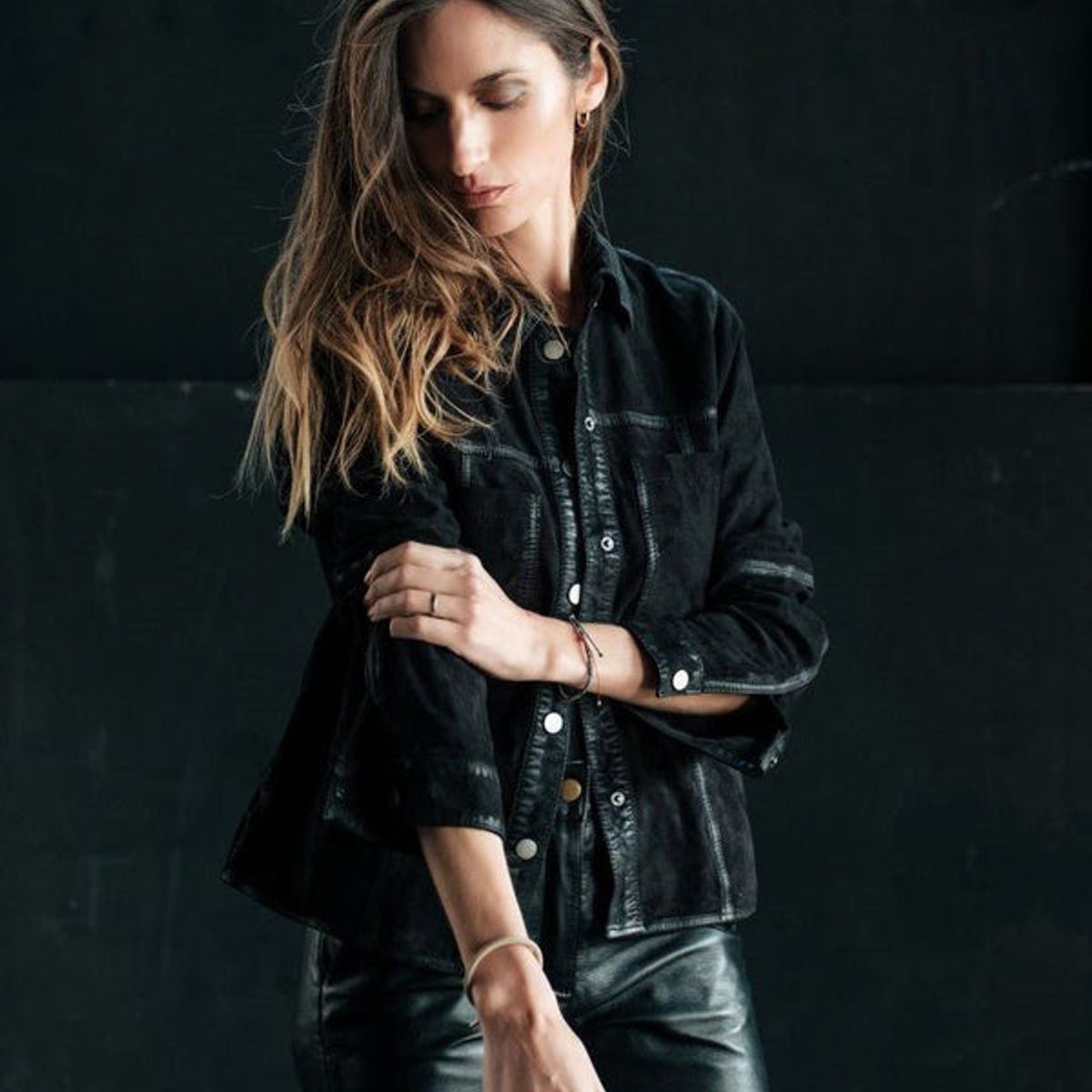 BOR - Camisa Gamuza Moss Negra