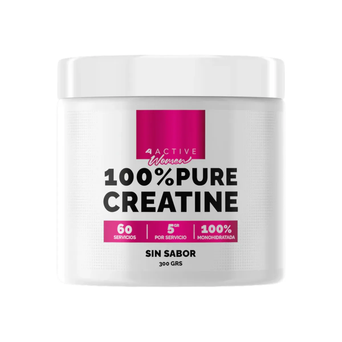 4ACTIVE - CREATINA MONOHIDRATADA 100% PURA 60 SV - 4ACTIVE WOMEN