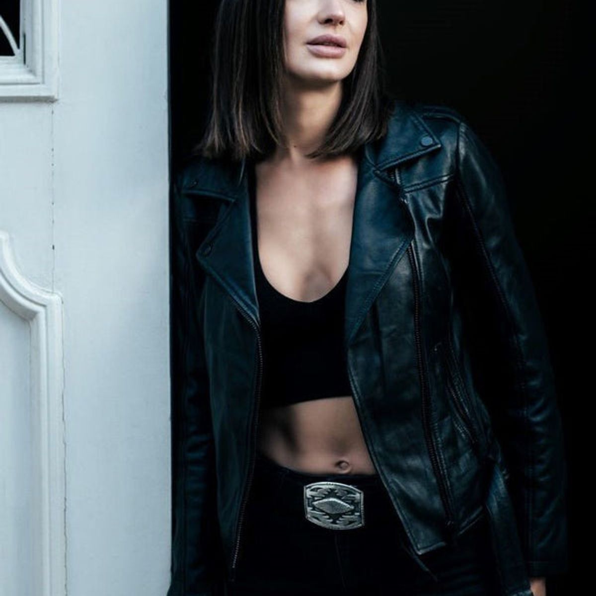 BOR - Chaqueta Biker Cuero Maya