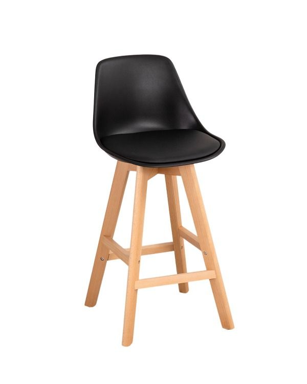 Taburete acolchada Terry 61cm Negro