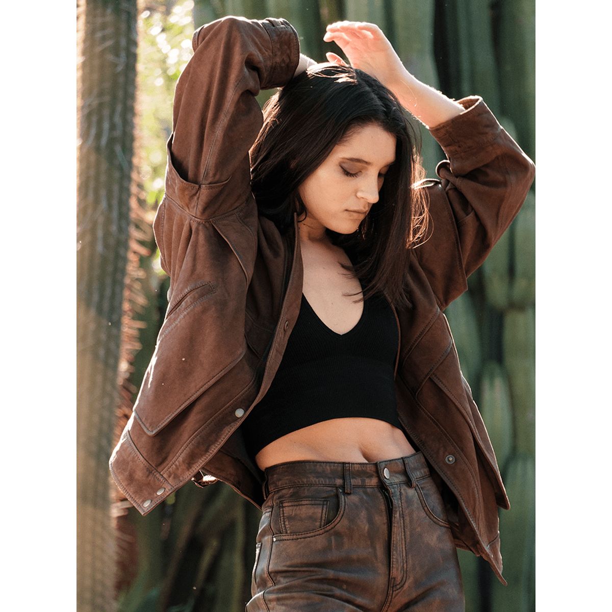 BOR - Chaqueta Cuero Holly Cafe