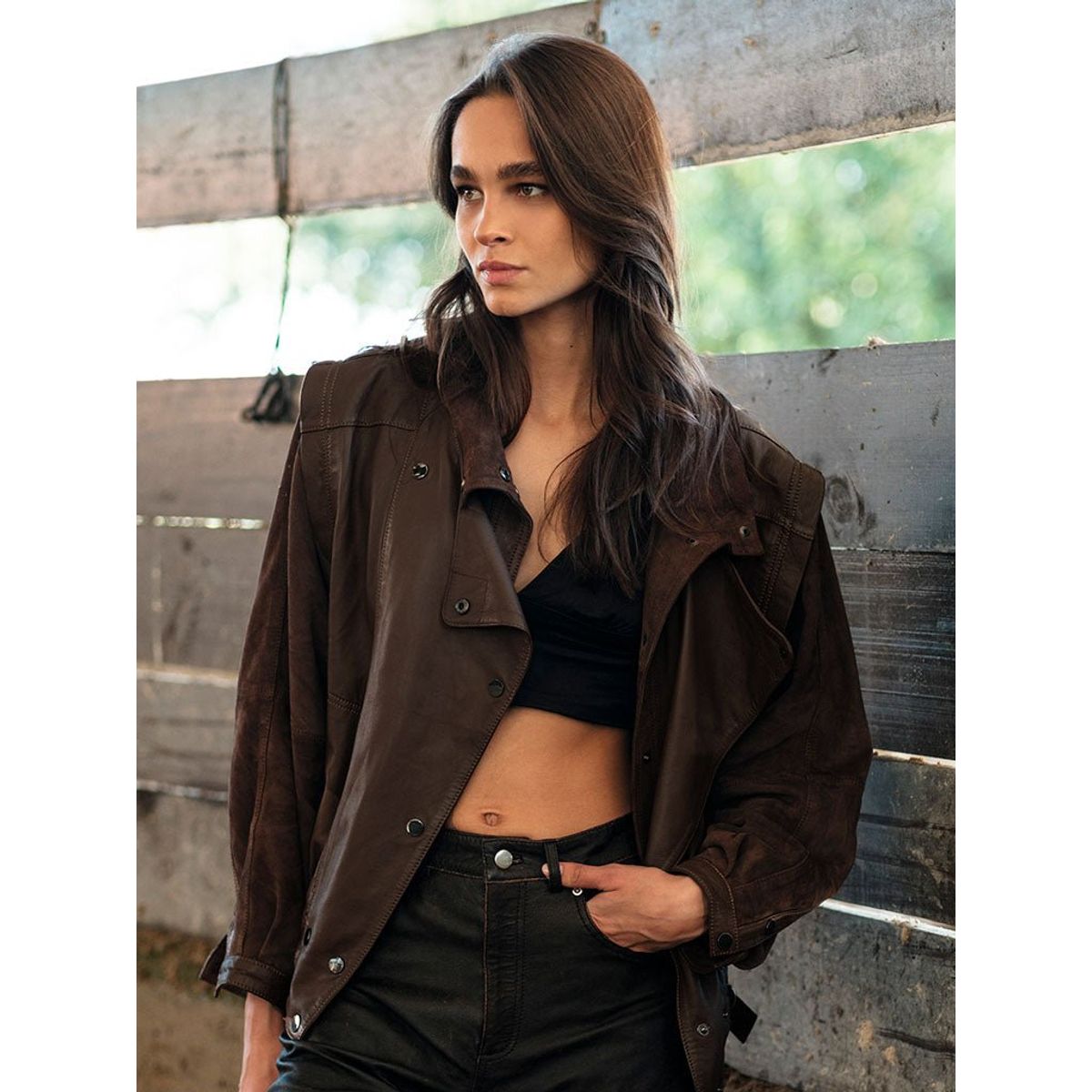 BOR - Chaqueta Cuero Ivy Cafe