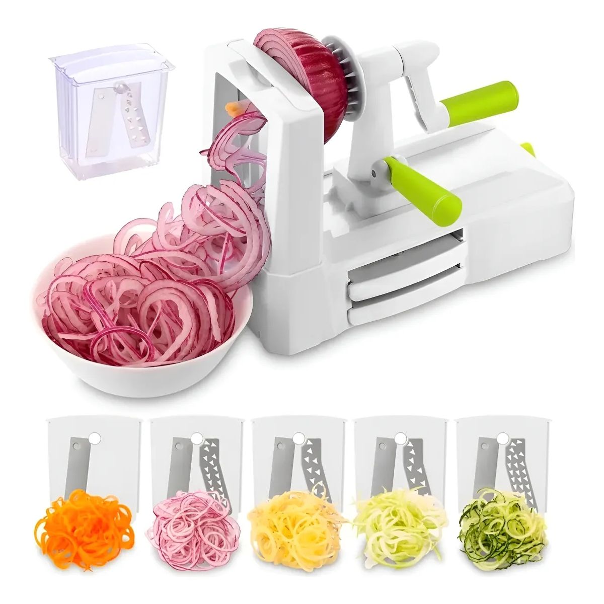 GENERICO - cortador de verduras veggetti Rallador Rotatorio 3 En 1 Espiral crea ensaladas unicas