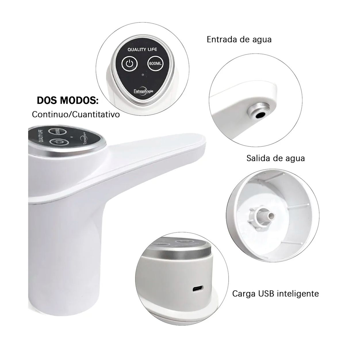 OFERTABKN - Dispensador Agua Electrico Portatil Usb Bidon Botellon