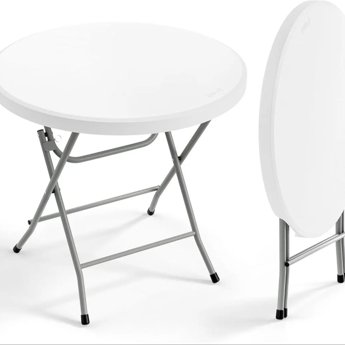 GENERICO - Mesa plegable redonda blanca 80x74cm Casa Viva