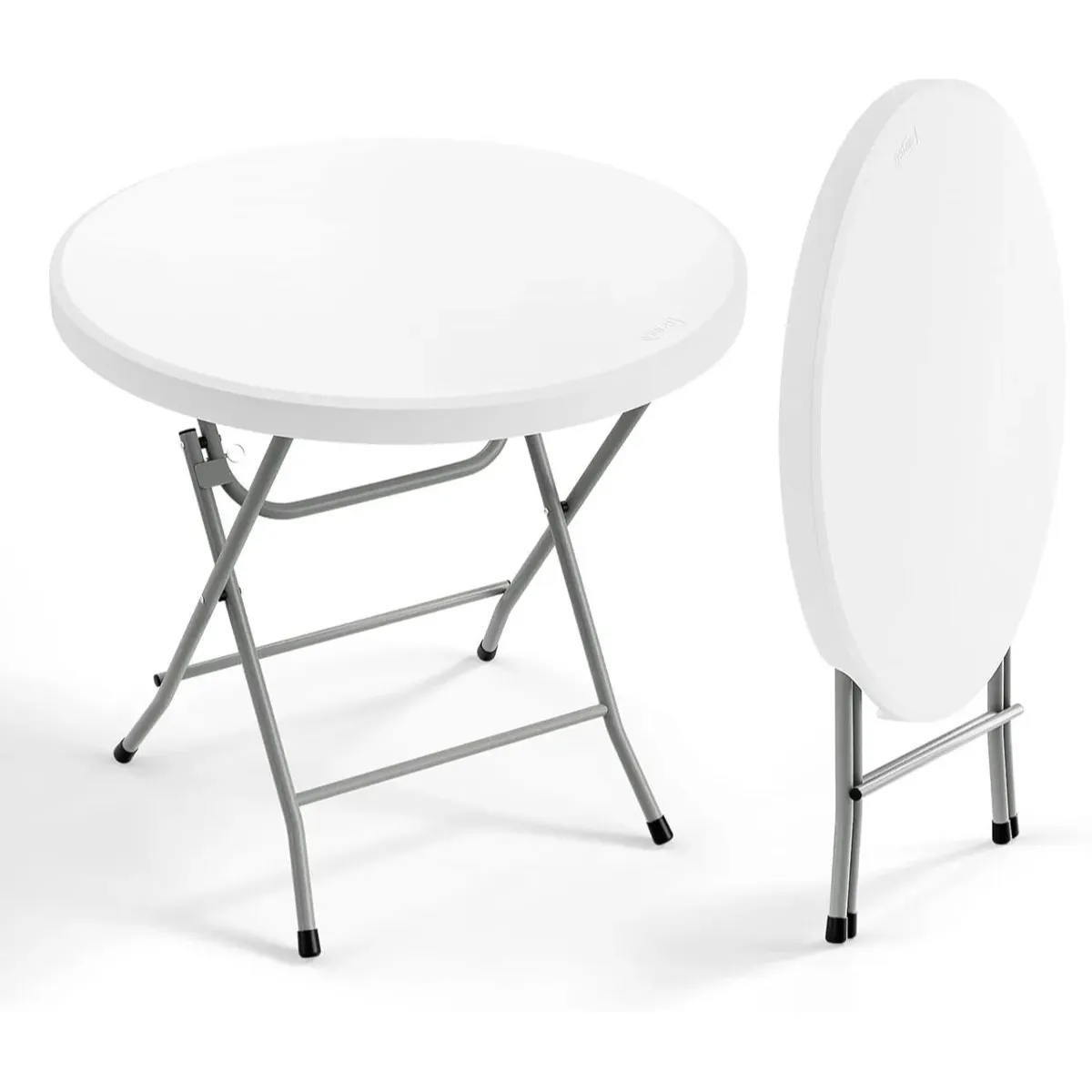 GENERICO - Mesa plegable redonda blanca 80x74cm Casa Viva