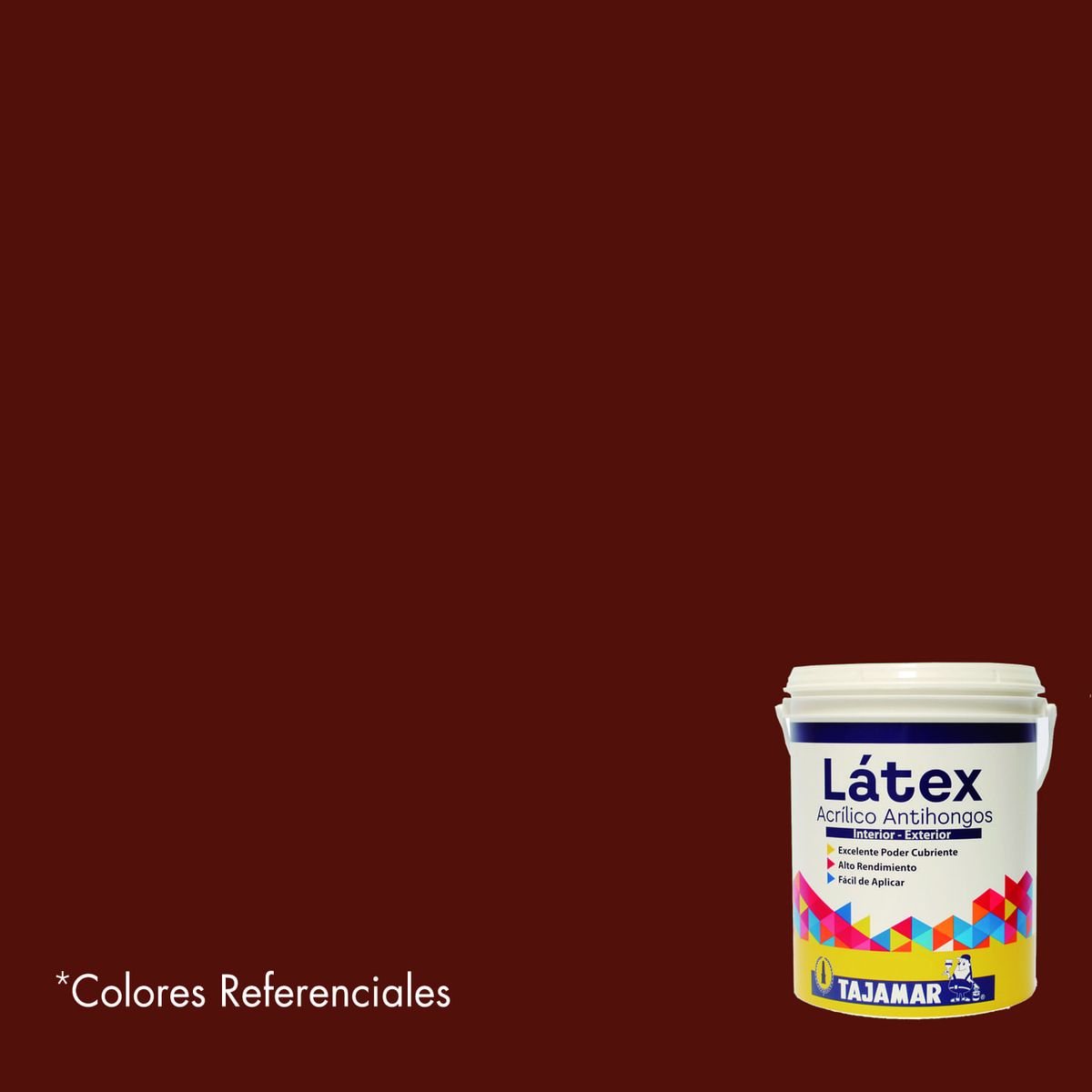 TAJAMAR - Látex Acrilico Rojo Colonial Tajamar Galón