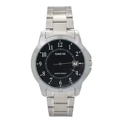 CASIO - Reloj caballero MTP-V004D-1B correa acero fondo negro