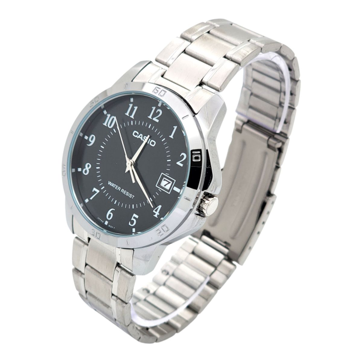 CASIO - Reloj Casio caballero MTP-V004D-1B correa acero fondo negro