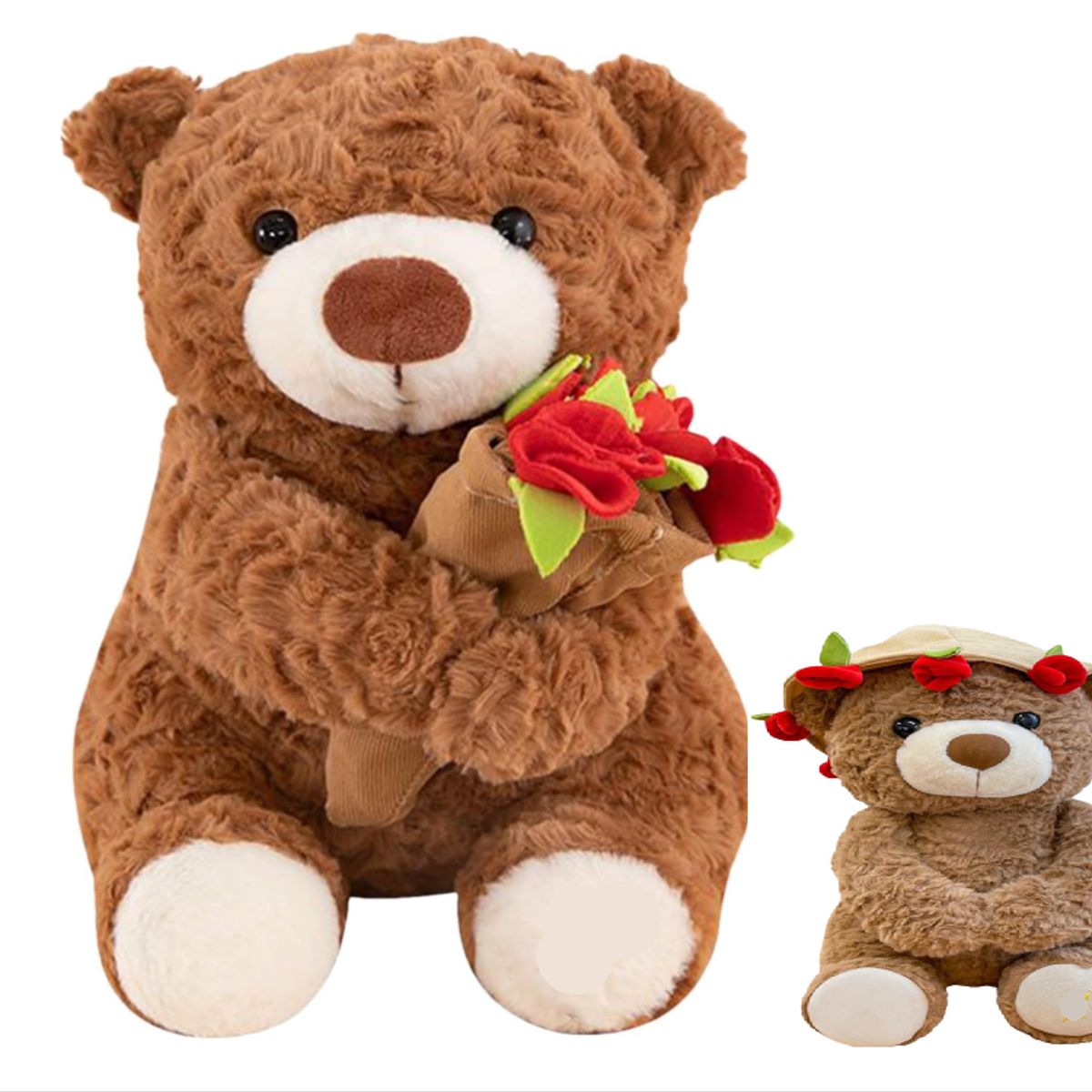 GENERICO - Oso San Valentín con ramo de rosas día del amor